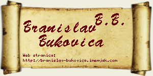 Branislav Bukovica vizit kartica